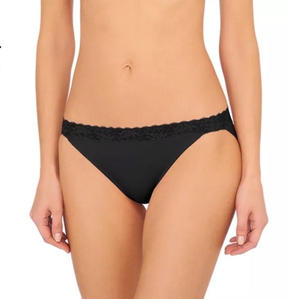 NWT Natori Discreet Bikini Panties Black
